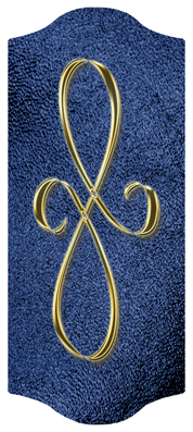 DARAY-C-601-GD-SH-BL Gold Scroll Shimmer Blue